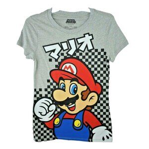 Nintendo Juniors Size S (3/5) Super Mario Japanese Graphic T-Shirt New